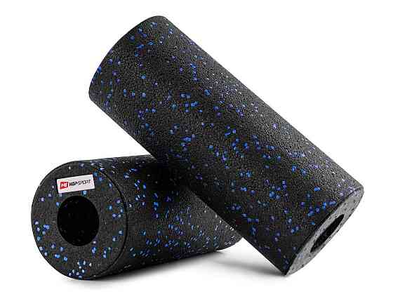 Роллер масажер (валик, ролик) гладкий Hop-Sport EPP 33см HS-P033YG чорно-синій Киев