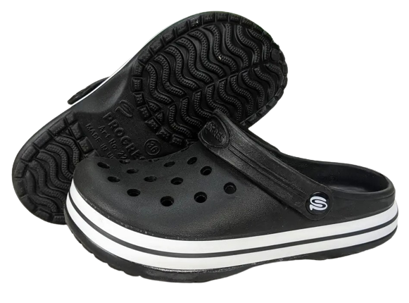 Крокси чорні сабо з великими дірками "Like Crocs" підліток. 38 Одеса - фото 1
