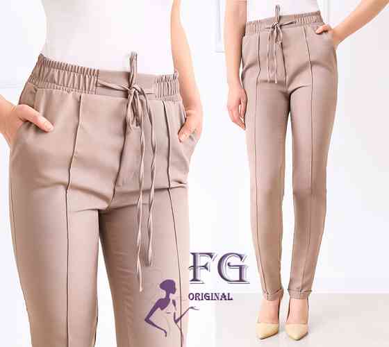 Стильные женские брюки с высокой посадкой 