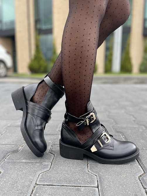 Черевики жіночі ARLEN чорні натуральна шкіра весна-осінь висота 10см розмір 39р (4039) Коломия - фото 8