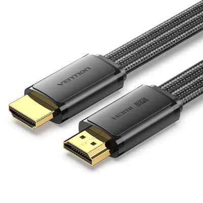 Кабель HDMI M - M, 2.0 м, V2.1, 8K 60Гц, плаский з обплетенням, Vention Винница