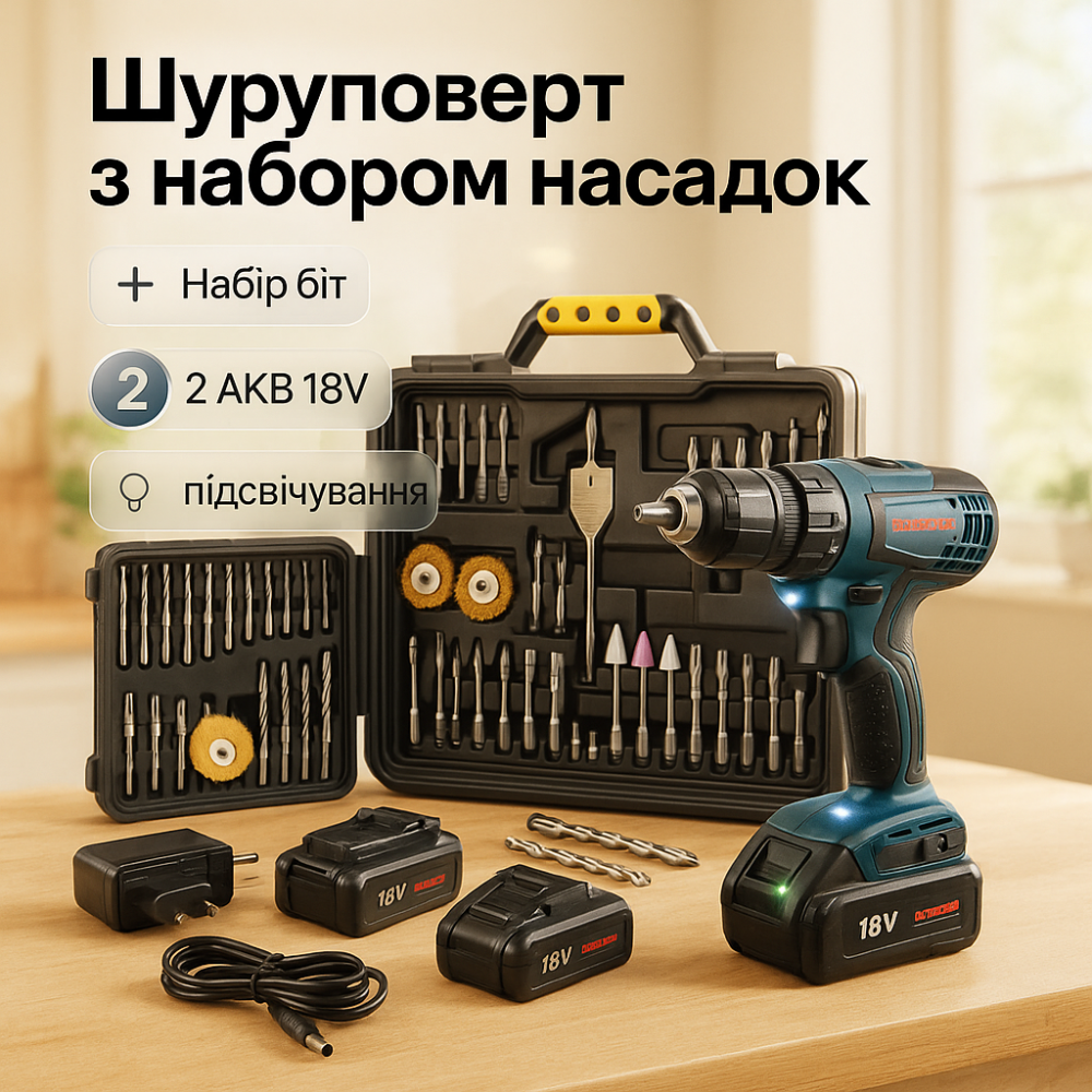 Надежный шуруповерт для бытового использования, Беспроводной шуруповерт в кейсе на акб LC-79 Львов - изображение 9