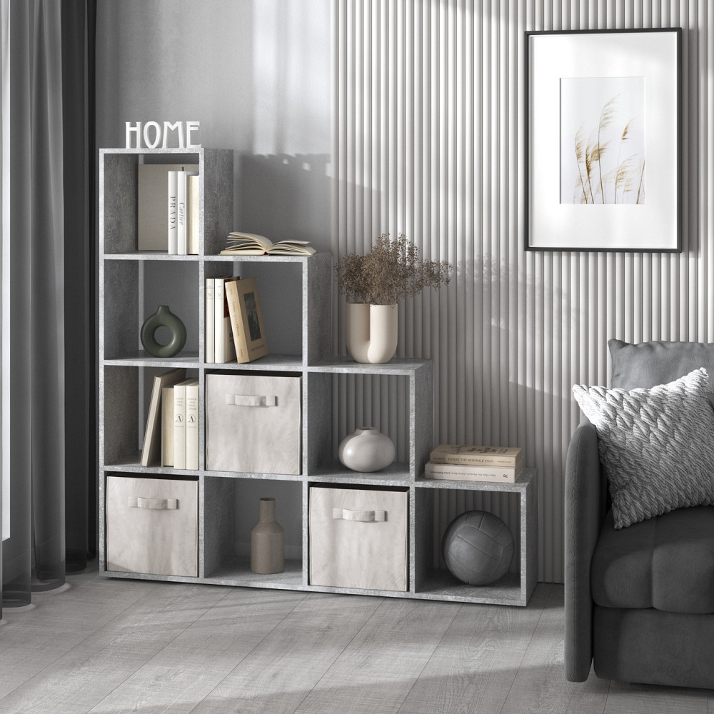 Стелаж VAYS M-40, книжкова полиця з 10 комірками, етажерка для дому, іграшок і декору, ЛДСП, 143×29×143 см Львів - фото 5