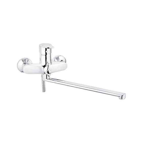 Смеситель для ванны с душевым гарнитуром Kroner KRP Enzo - C070 длинный излив Киев