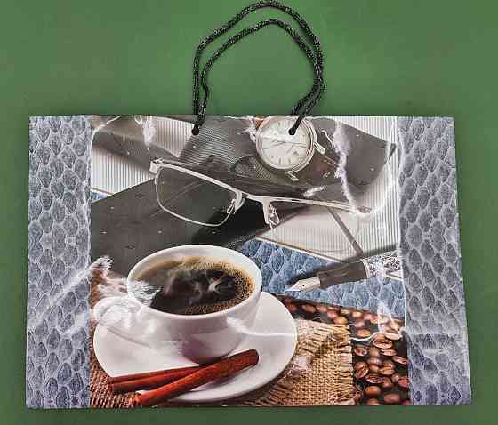 Бумажный большой горизонтальный пакет  36/22/10(артBG-091) (12 шт) Харьков