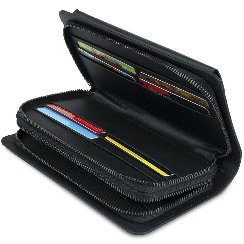 Клатч чоловіча з натуральної шкіри Vintage 14833 Чорний Київ - фото 8