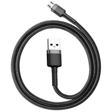 Кабель USB MicroUSB BASEUS CAMKLF-BG1 Cafule 2,4A 1м чорний/сірий Житомир