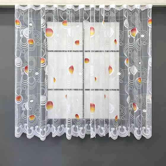 Тюль жакард VR-Textil № 1883т Арка на кухню колір білий 300х150 см (53-0083) Київ