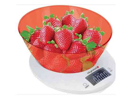 Весы кухонные (5кг, чаша) VKS-533С красные ТМ VILGRAND Киев