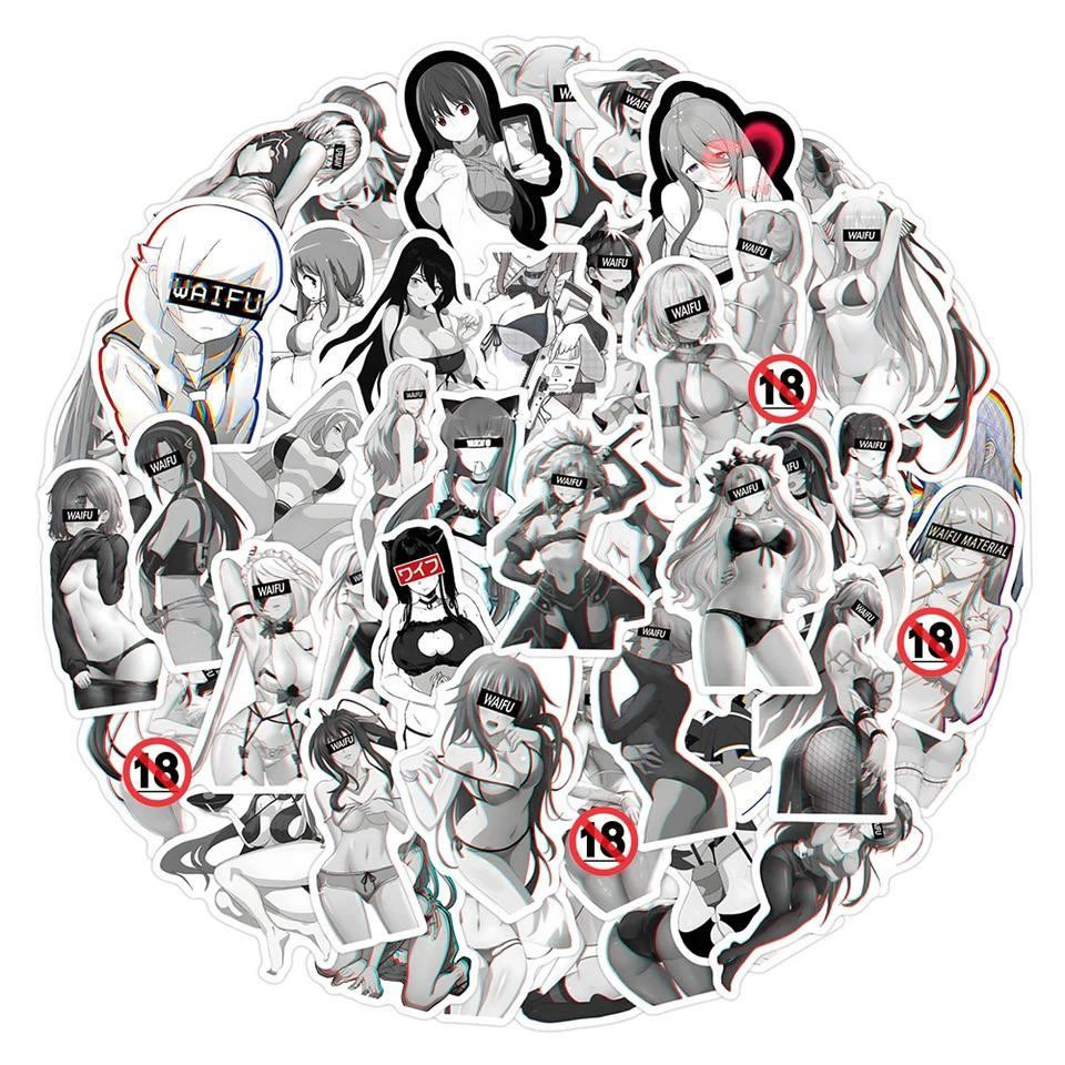Наклейки Стикеры Waifu Аниме. Водонепроницаемые эстетические Аниме наклейки 18+ ( Аниме Хентай) Набо Киев - изображение 6