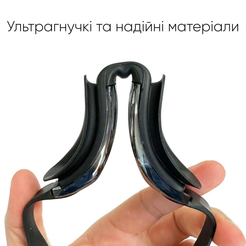 Окуляри для плавання Renvo Gilgit Уні Anti-fog Чорний OSFM (2SG520-01) Київ - фото 3