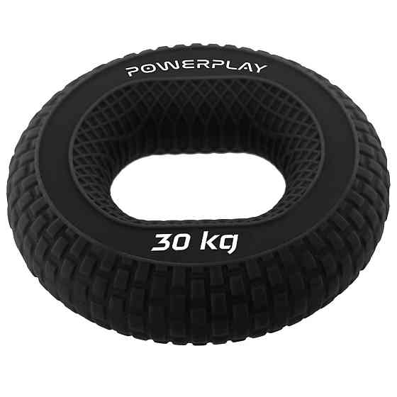 Эспандер кистевой силиконовый PowerPlay PP-4333 Hand Grip Hard 30 кг. Черный Киев
