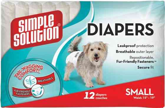 Simple Solution Disposable Diapers (Сімпл Солюшн Дісубл) підгузники для собак і тварин (12 штук) S малі і середні Запоріжжя