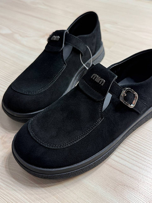 Туфлі жіночі Meideli DTP8-3 Mary Jane натуральна замша з ремінцем чорні, 41, 25,8 см Київ - фото 4