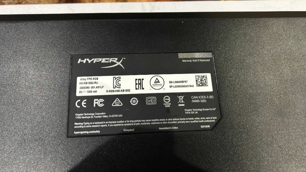 Клавіатура HyperX Alloy FRS RGB в ідеальному стані!! Київ - фото 2