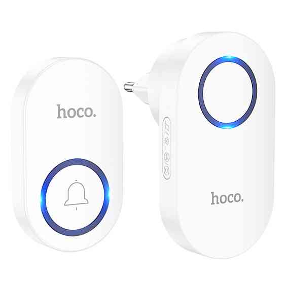 Дзвінок HOCO HI25 210 mAh wireless doorbell (EU) White Одеса