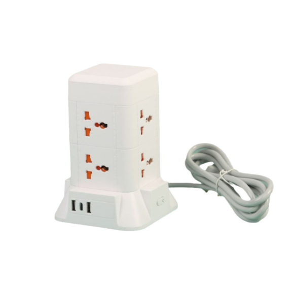 Yiwu Мережевий фільтр подовжувач 4.8 м з лампою на 6 універсальних розеток з 2 USB, 1 Type-C, б Коломия