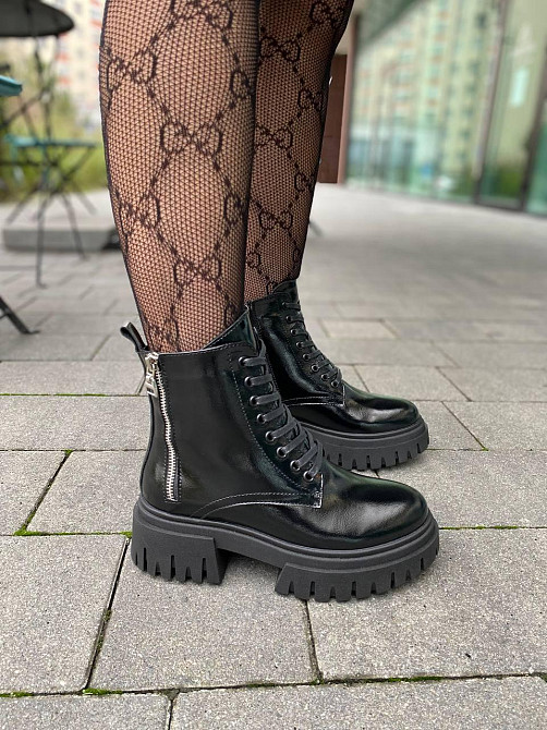 Черевики жіночі GREMMY 316/4 чорні (зима, шкіра лакована) (6074) Коломия - фото 3