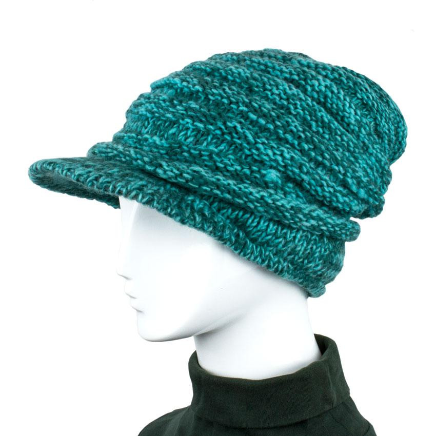 Шапка жіноча з козирком вовняна Київ - фото 1