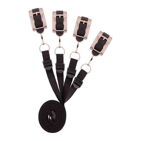 Фиксатор рук и ног для кровати Rosy Gold - Under-Mattress Restraint Set Sex Aura Киев