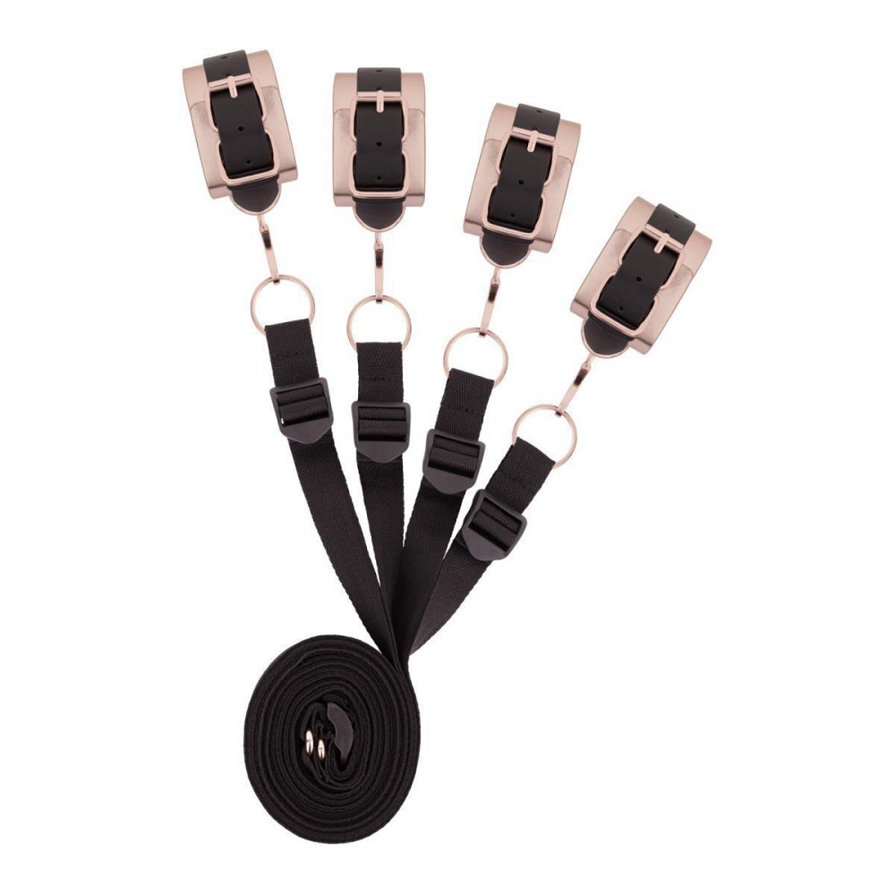 Фіксатор рук і ніг для ліжка Rosy Gold - Under-Mattress Restraint Set Sex Aura Київ - фото 2
