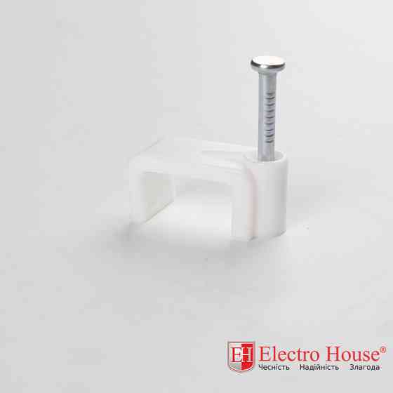 Клипса монтажная с гвоздя плоская 4 мм, 100 шт. Днепр