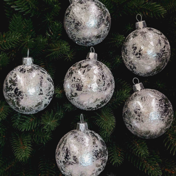 Ялинкова куля Ретро Сніг d6см КС Житомир - фото 4