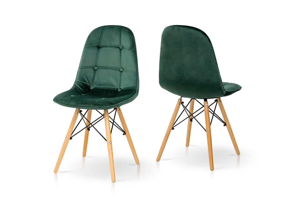 Стілець ДЖАСТІН, велюр зелений Київ - фото 1