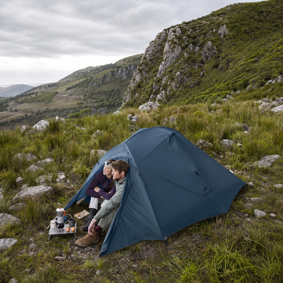 Палатка сверхлегкая трехместная Naturehike Cloud Up Pro CNK2350WS020, 20D, голубая Киев - изображение 2