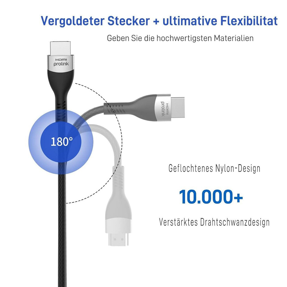 HDMI кабель 2.1 8K 60Hz 1.8м Prolink, кабель HDMI-HDMI для телевізора, монітора, ПК, PS5, Xbox Київ - фото 2