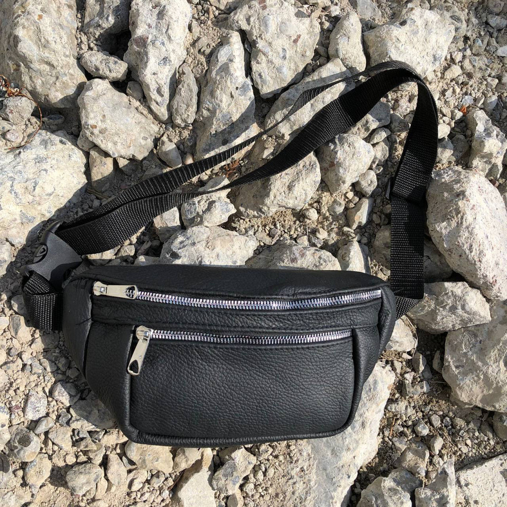 Сумка бананка чоловіча через плече шкіра, Бананка універсальна Шкіряна сумка на груди KO-66 Львів - фото 2