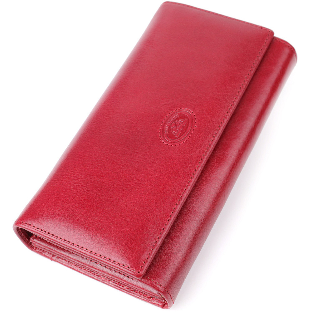 Вместительный женский кошелек из глянцевой натуральной кожи Tony Perotti 20893_1 (1911 rosso) Красный Киев - изображение 1