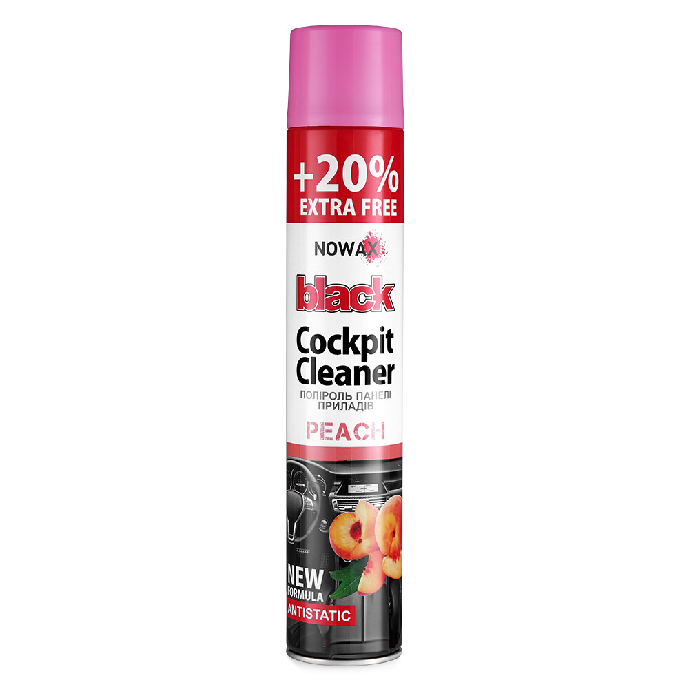 Поліроль для панелі приладів Nowax Cockpit Cleaner Spray Персик, 750мл Львів - фото 1