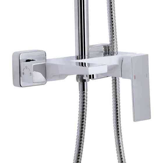 Душевая система из латуни Qtap Gemini на три потребителя (с изливом) QTGEM111CRW45687 Chrome/White Харьков