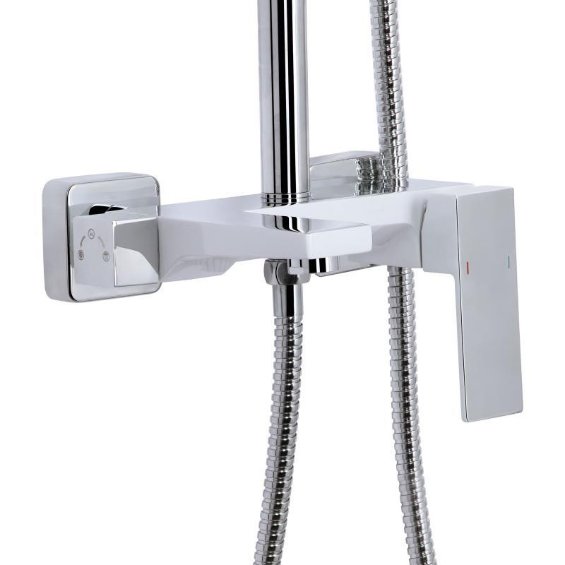 Душевая система  из латуни Qtap Gemini на три потребителя (с изливом) QTGEM111CRW45687 Chrome/White Харьков - изображение 3