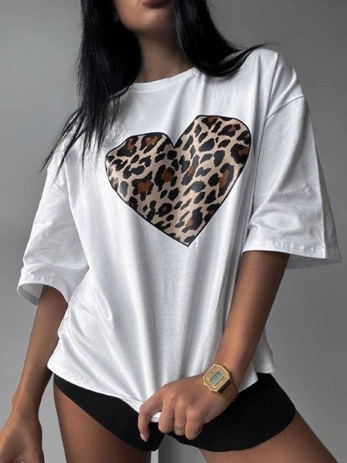 Футболка женская с принтом  46 Белая 2647422089 Днепр - изображение 1