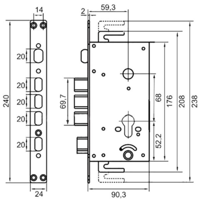 Замок врізний під Китайскі двері 10-24 Харків - фото 6