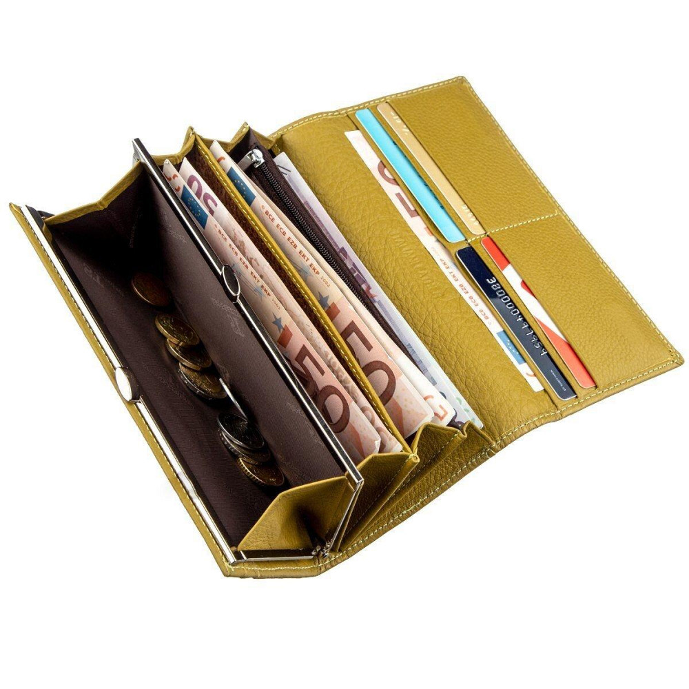 Классический кошелек для женщин на магните ST Leather 18871 Горчичный Киев - изображение 5