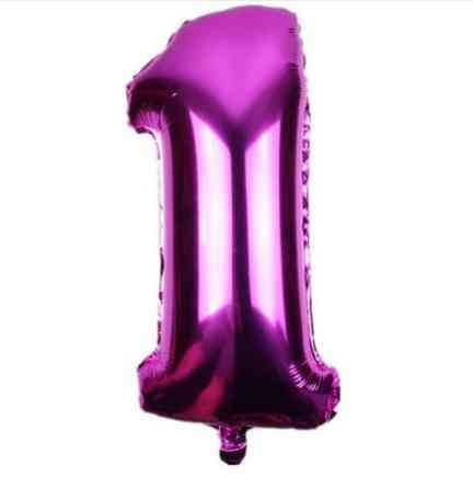 Шарик цифра 1 фольгированная 32 дюйма бургунди Киев