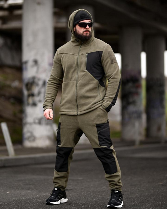Флісовий спортивний тактичний костюм TARANTUL oliva/black Т46552 Одеса - фото 2
