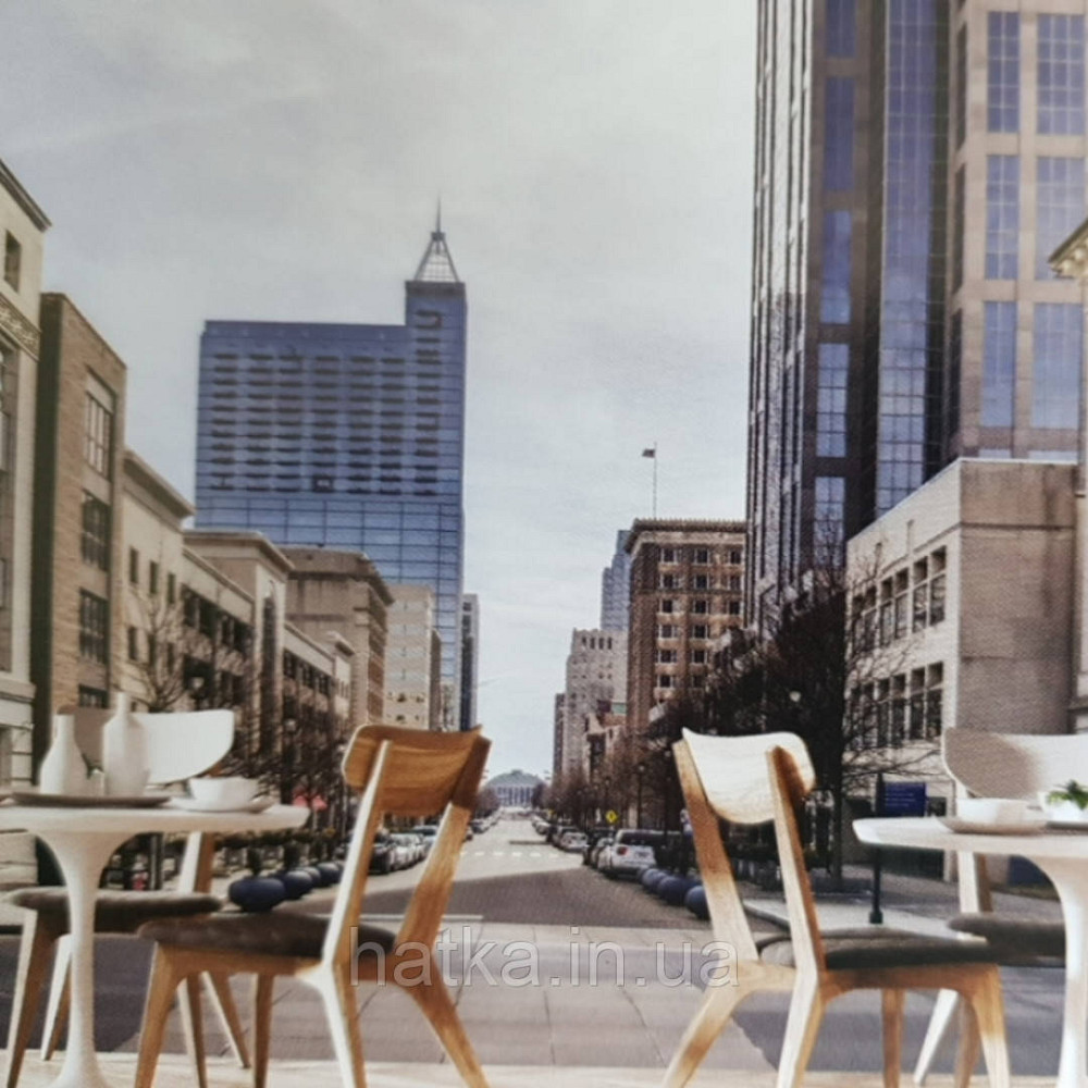 Фотообои виниловые на флизелине расширяющие пространство вид на город улица уходящая в даль Киев - изображение 1