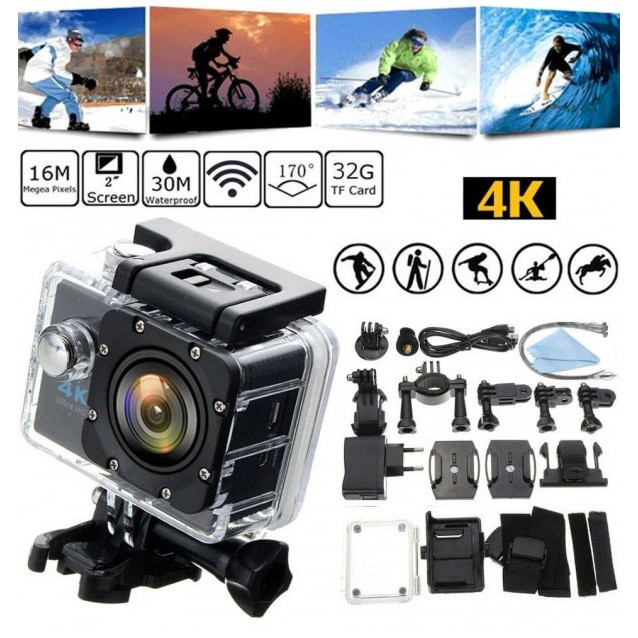 Камера гоу про DVR Sport S2 Wi-Fi/SD, Спортивная камера, Поворотная боди камера на шлем DP-16 Львов - изображение 16