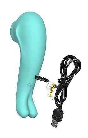 Вакуумний стимулятор клітора Suction Bunny колір бірюзовий Sex Aura Київ