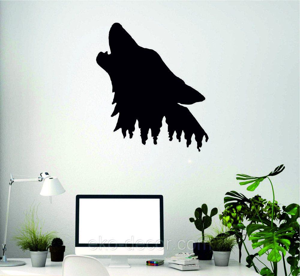 Декоративное настенное Панно «Волк», Декор на стену 70*60 см, Черный Киев - изображение 4