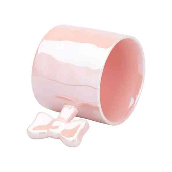 Чашка з ручкою у вигляді бантика порцелянова 350 мл Рожева HP7185P Коломия