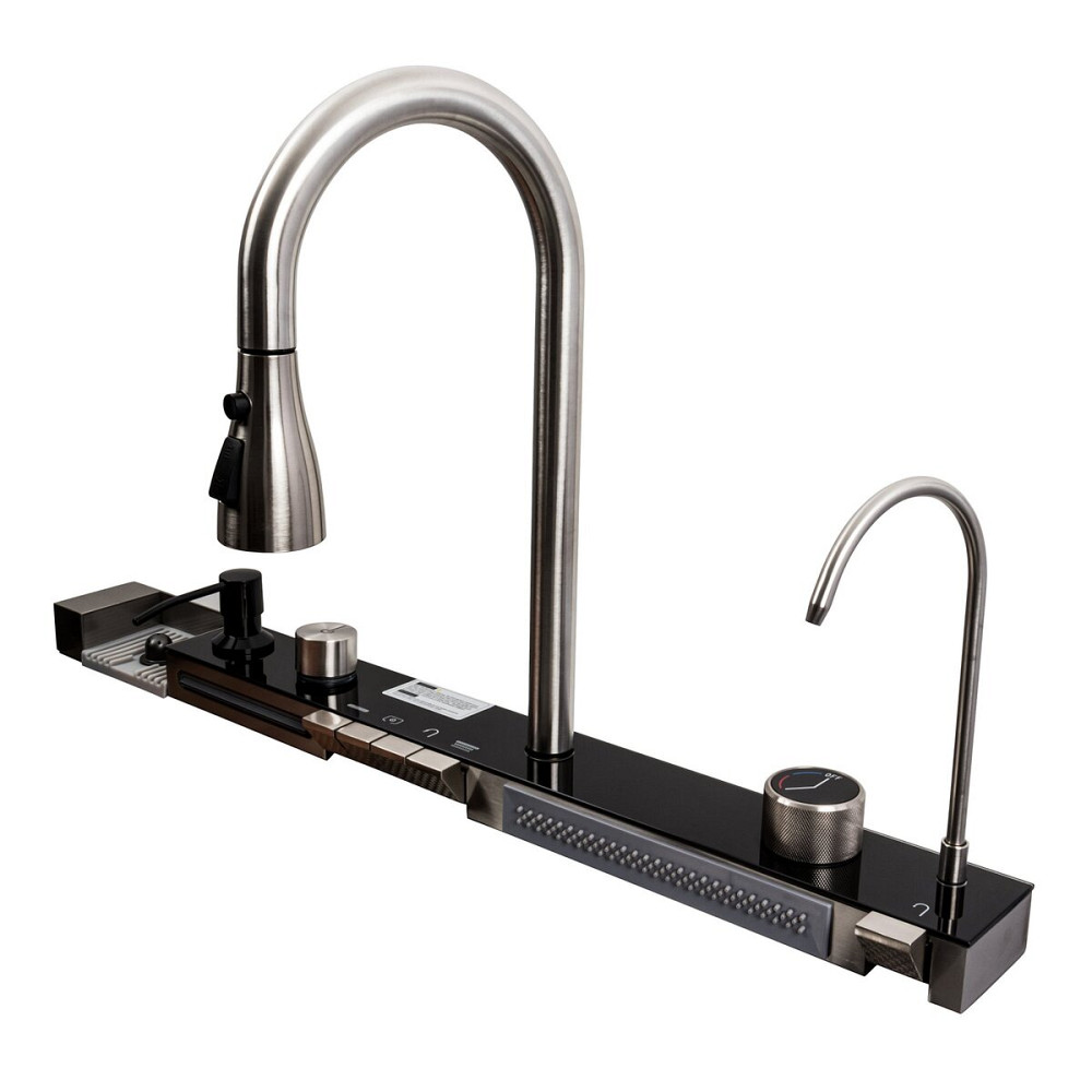 PLATINUM Кухонна мийка 75*45М сатин Platinum Handmade "Водоспад" Киев - изображение 8