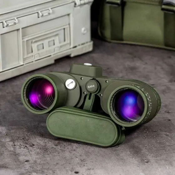 Потужний морський бінокль Boshile HD 10х50 із компасом (Зелений) Вінниця