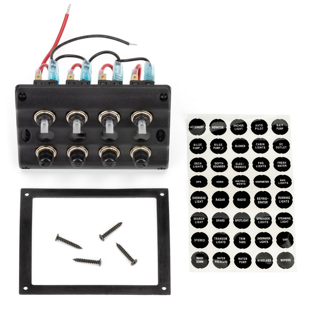 Панель на 4 перемикачі автомат 82х107мм HF60-044PN Черкаси - фото 2