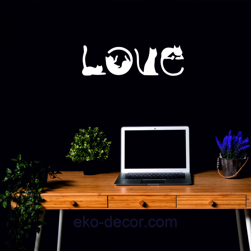 Декоративне настінне Панно «Коти - Love» Декор на стіну 70*230 см, Білий Київ - фото 8