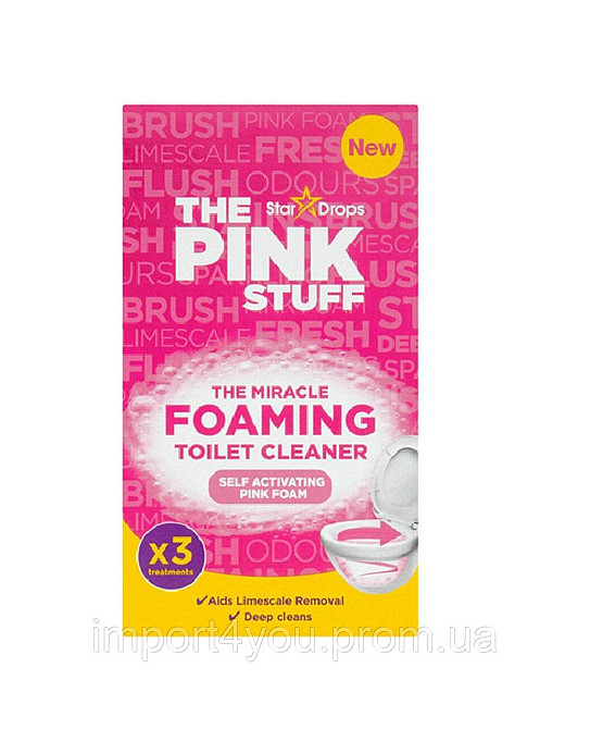 The Pink Stuff | Чудо-пенный туалетный порошок Порошок для чистки унитазов 3 х 100 грамм Харьков - изображение 1
